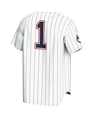Gameday Greats Men's and Women's 1 White UConn Huskies Lightweight Baseball Jersey