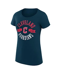 G-iii 4Her by Carl Banks Women's Cleveland Guardians Super-Slim Fit Graphic T-Shirt