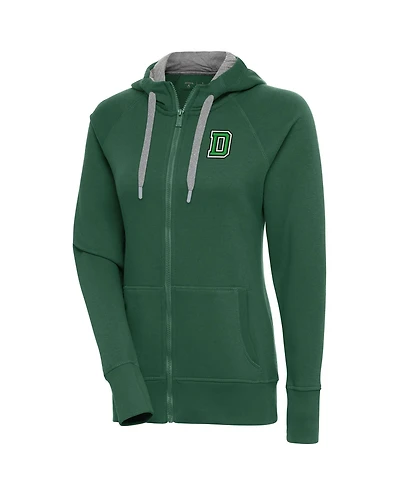 Antigua Women's Hunter Green Dartmouth Big Victory Full-Zip Hoodie