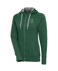 Antigua Women's Hunter Green Dartmouth Big Victory Full-Zip Hoodie