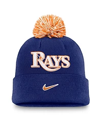 Nike Men's Royal Tampa Bay Rays Peak Cuffed Pom with Knit Hat