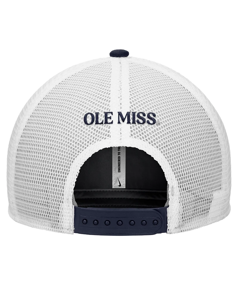 Nike Men's Navy Ole Miss Rebels Rise Trucker Dri-fit Adjustable Hat