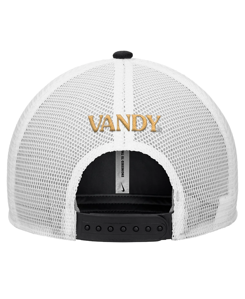 Nike Men's Black Vanderbilt Commodores Rise Trucker Dri-fit Adjustable Hat