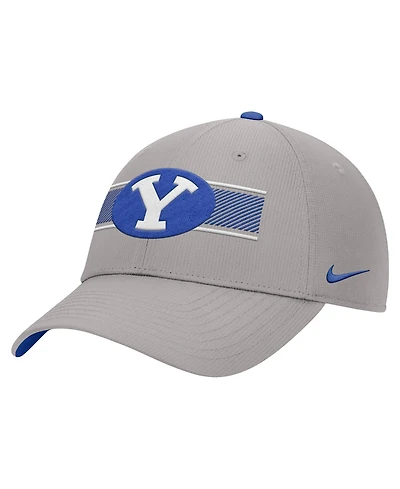 Nike Men's Gray Byu Cougars Ripstop Dri-fit Adjustable Hat