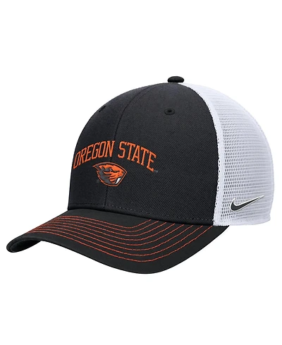 Nike Men's Black Oregon State Beavers Rise Adjustable Trucker Hat