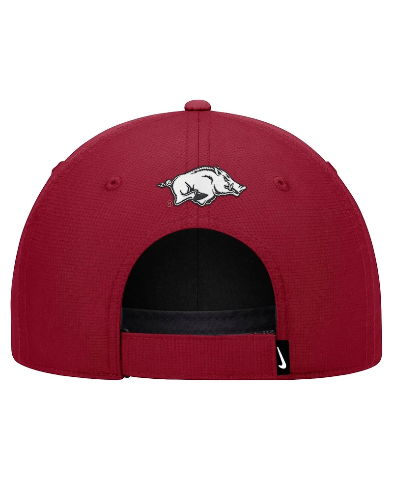 Nike Men's Cardinal Arkansas Razorbacks 2026 Sideline Ripstop Dri-fit Adjustable Hat