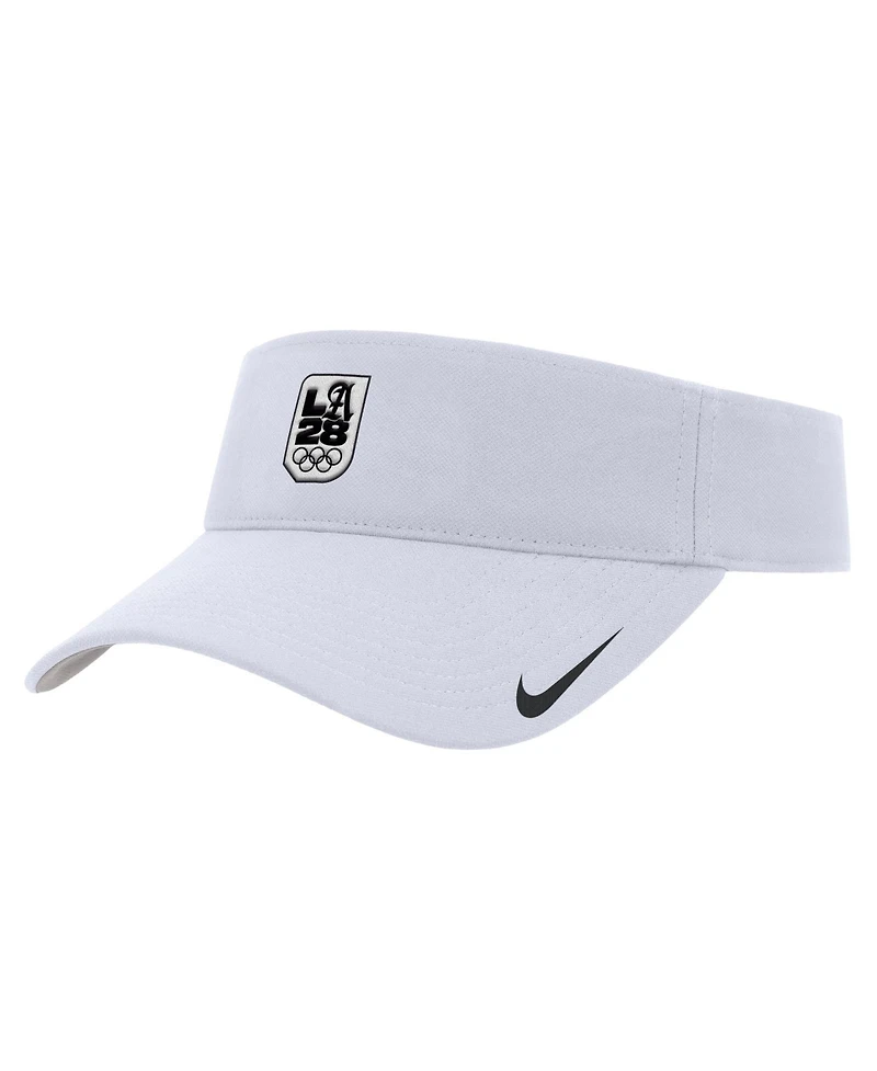 Nike Men's White LA28 Summer Olympics Ace Dri-fit Adjustable Visor