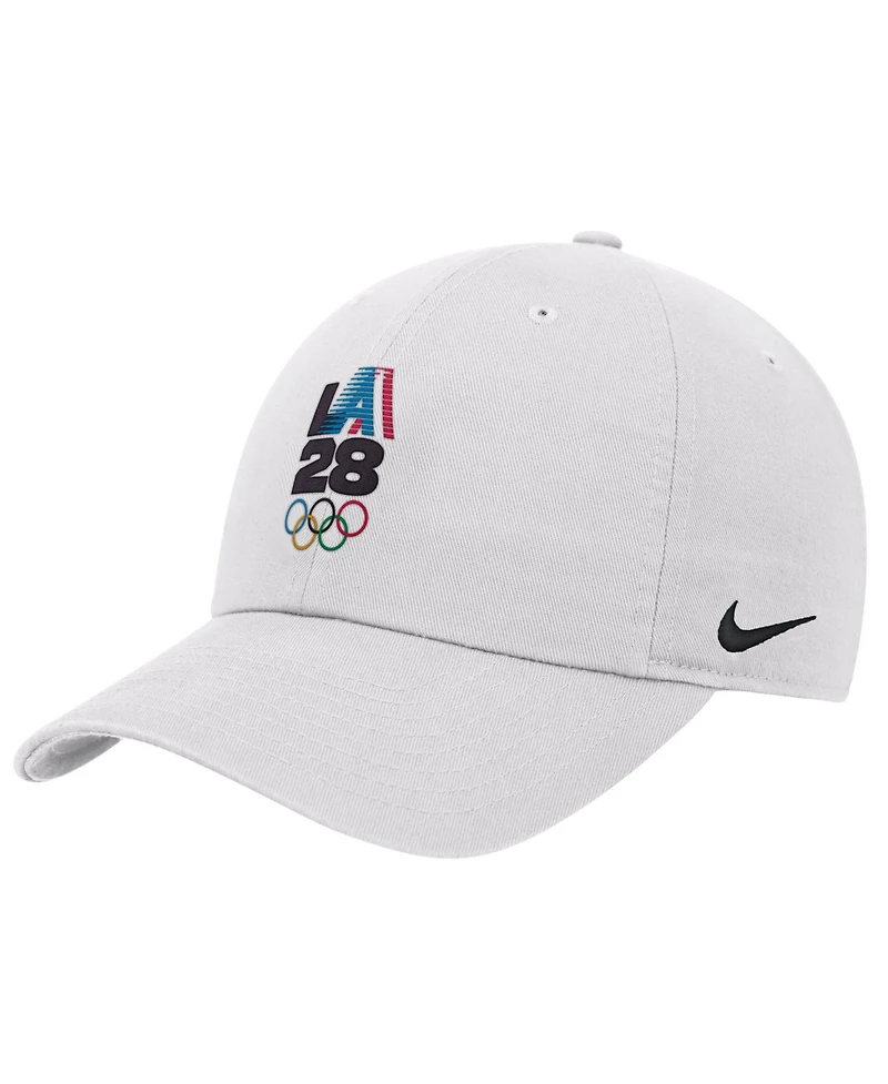 Nike Big Boys and Girls White LA28 Summer Olympics Club Adjustable Hat