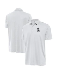 Antigua Men's White Colorado Rockies Eclipse Polo Shirt