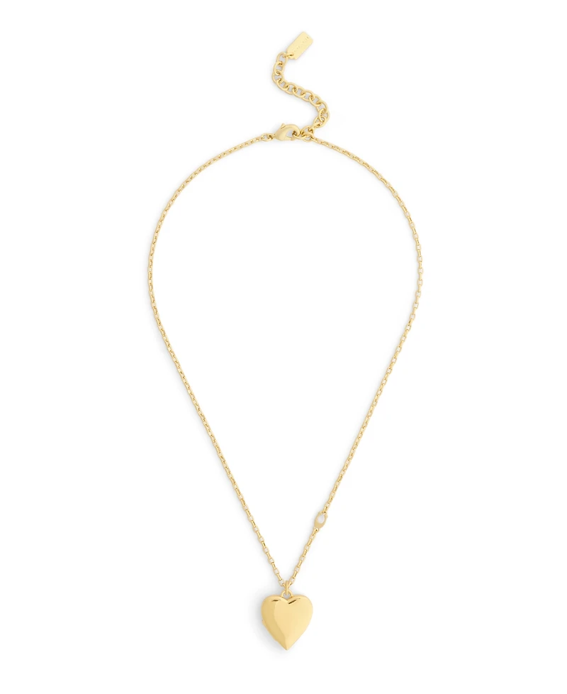 Coach Gold Heritage Heart Locket Pendant Necklace