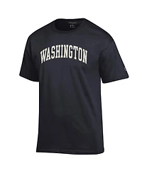 Champion Men's Black Washington Huskies Basic Arch T-Shirt