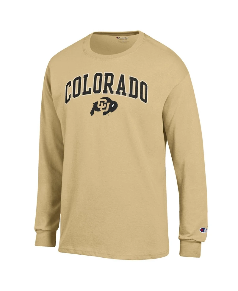 Champion Men's Champion Gold Colorado Buffaloes Arch Over Logo Long sleeves T-Shirt