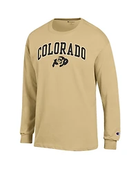Champion Men's Champion Gold Colorado Buffaloes Arch Over Logo Long sleeves T-Shirt