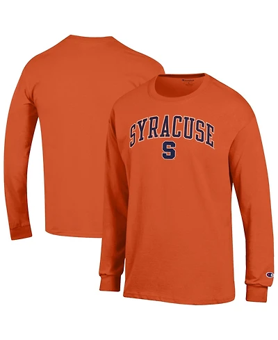 Champion Men's Champion Orange Syracuse Arch Over Logo Long sleeves T-Shirt