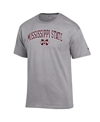 Champion Men's Champion Heather Gray Mississippi State Bulldogs Arch Over Logo T-Shirt