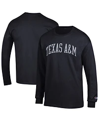 Champion Men's Black Texas A&M Aggies Basic Arch Long sleeves T-Shirt