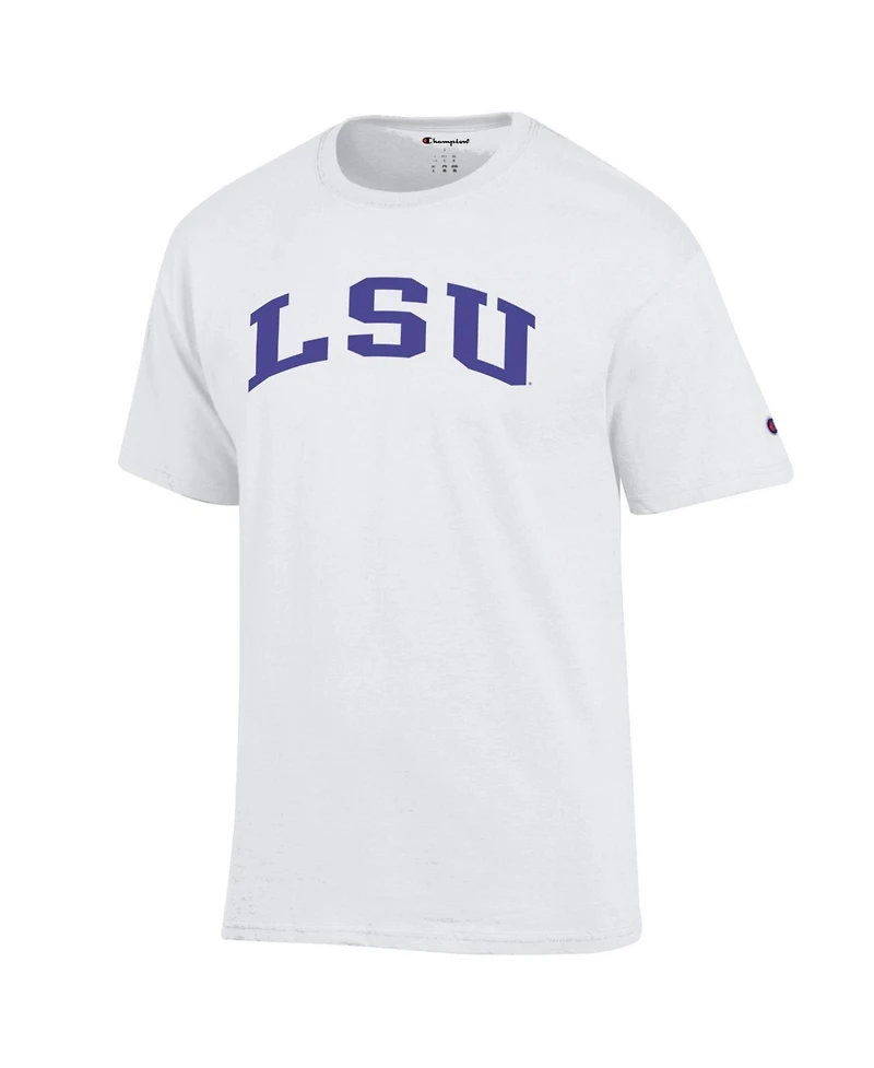 Champion Men's White Lsu Tigers Basic Arch T-Shirt