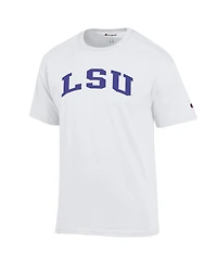 Champion Men's White Lsu Tigers Basic Arch T-Shirt