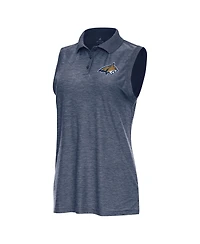 Antigua Women's Heather Navy Montana State Bobcats Recap Sleeveless Polo Shirt