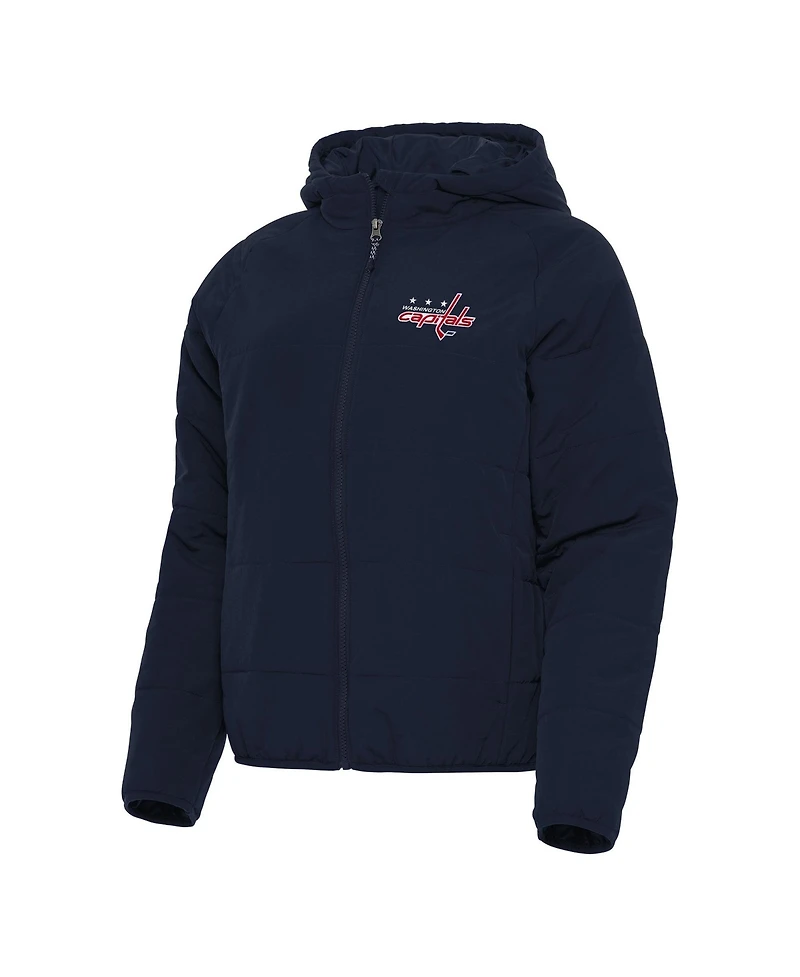 Antigua Women's Navy Washington Capitals Universe Full-Zip Puffer Jacket