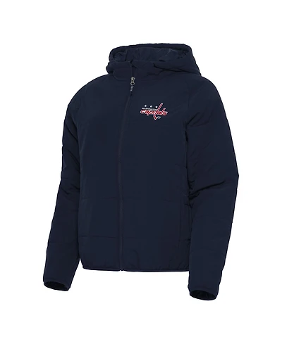 Antigua Women's Navy Washington Capitals Universe Full-Zip Puffer Jacket