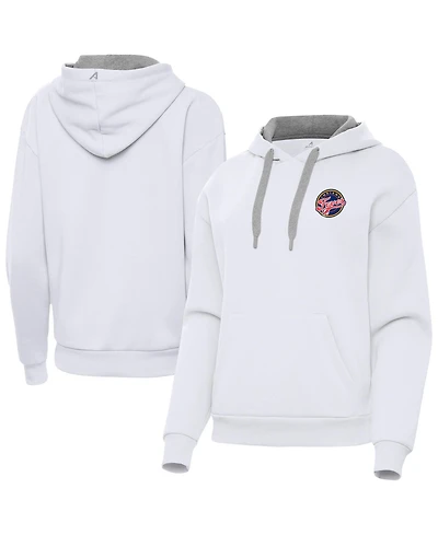Antigua Women's White Indiana Fever Victory Pullover Hoodie
