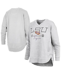 Pressbox Women's Lsu Tigers Marcus East Hall Poncho V-Neck Sweatshirt