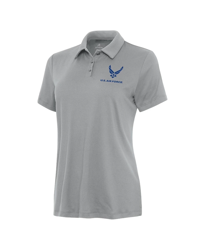 Antigua Women's Gray Air Force Reprocess Polo Shirt