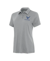 Antigua Women's Gray Air Force Reprocess Polo Shirt