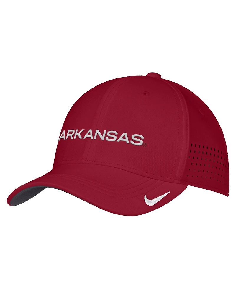 Nike Men's Cardinal Arkansas Razorbacks 2026 On-Field AeroBill SwooshFlex Dri-fit Hat