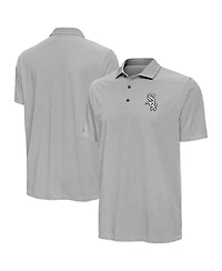 Antigua Men's Black/White Chicago White Sox Pave Polo Shirt