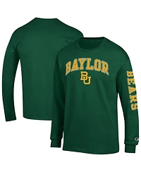 Champion Men's Green Baylor Bears Arch Over Logo 2-Hit Long sleeves T-Shirt