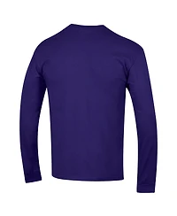 Champion Men's Purple Kansas State Wildcats Arch Over Logo 2-Hit Long sleeves T-Shirt
