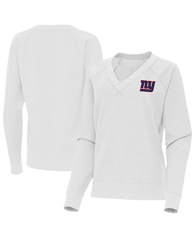 Antigua Women's New York Giants Varsity Tri-Blend V-Neck Long-Sleeve T-Shirt