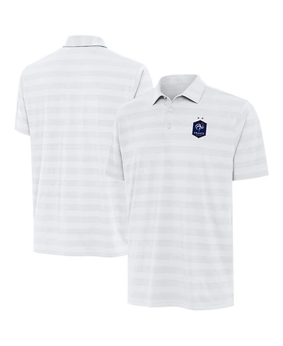 Antigua Men's White France National Team Channel Polo Shirt