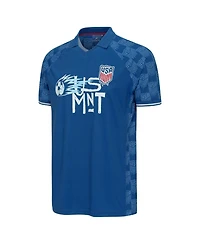 Antigua Men's Blue Usmnt V-Neck Polo Shirt
