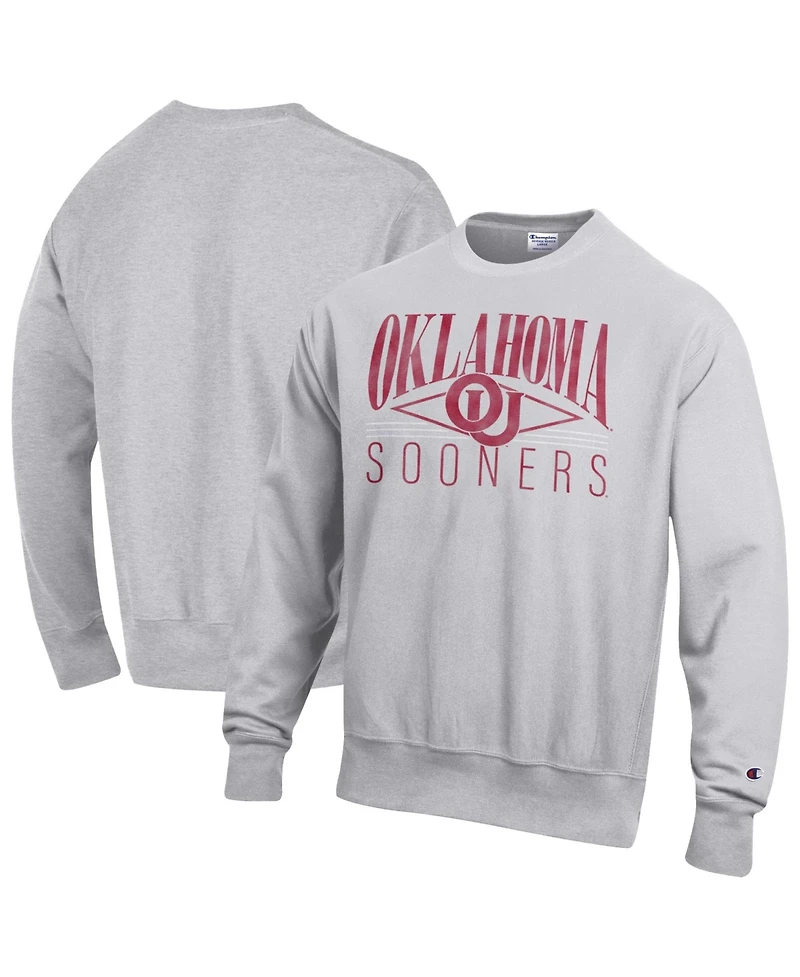 Champion Men's Gray Oklahoma Sooners Reverse Weave Fleece Sweatshirt