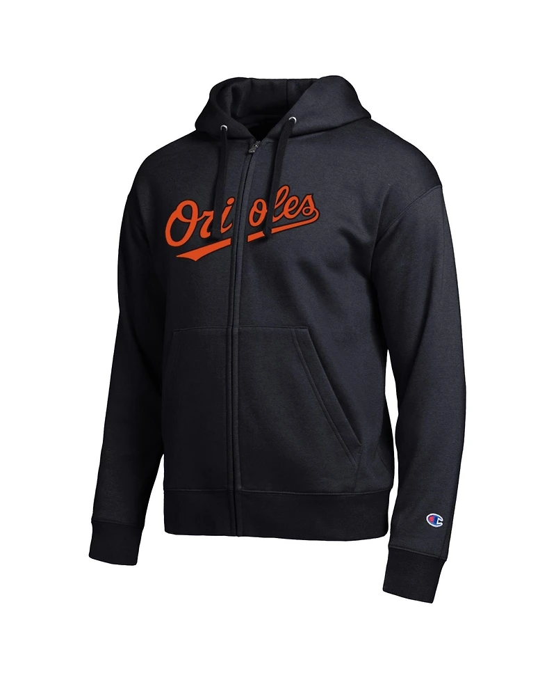 Champion Men's Baltimore Orioles Black All-Star Wordmark Full-Zip Hoodie