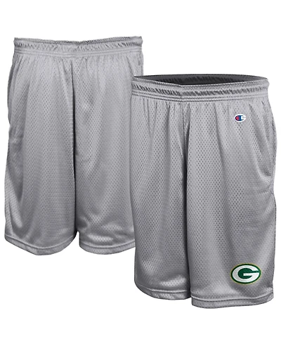 Champion Men's Gray Green Bay Packers Classic Mesh Shorts