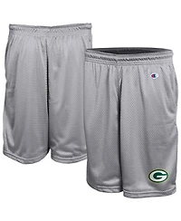 Champion Men's Gray Green Bay Packers Classic Mesh Shorts