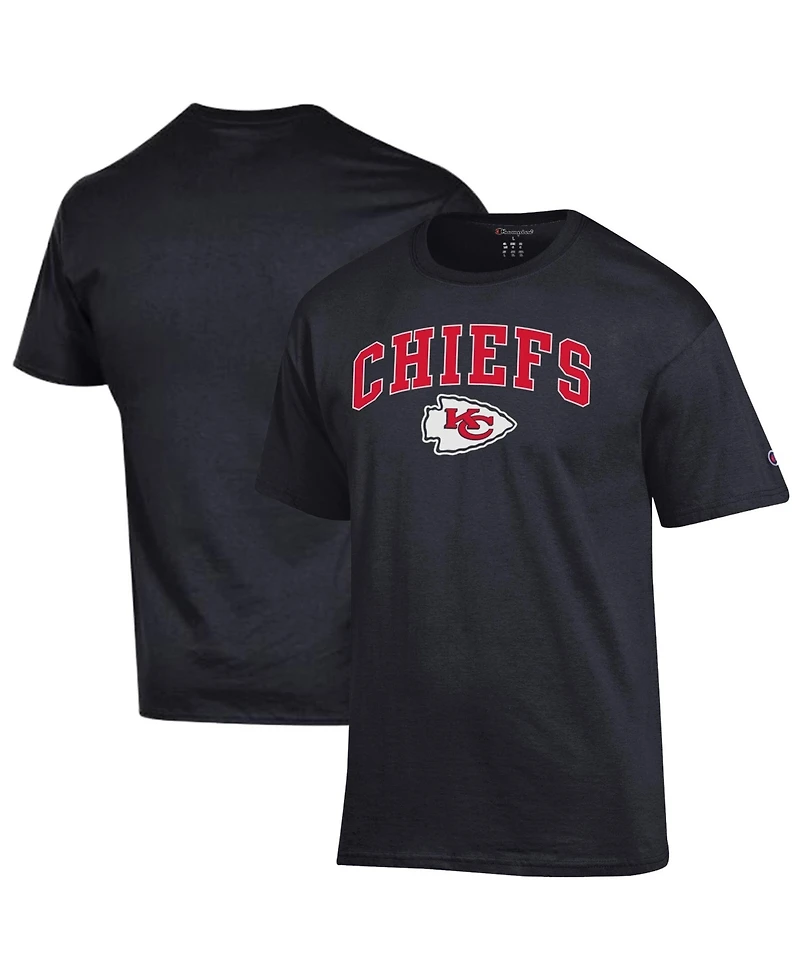 Champion Men's Black Kansas City Chiefs Arch Over Logo T-Shirt