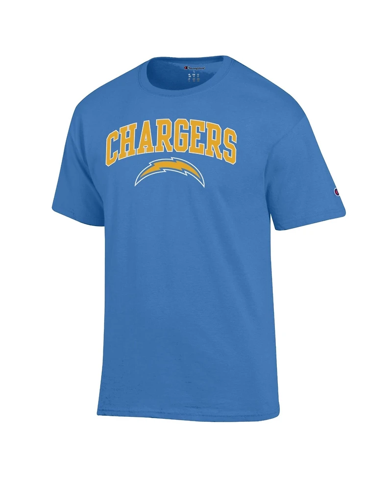 Champion Men's Powder Blue Los Angeles Chargers Arch Over Logo T-Shirt