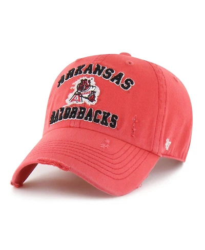 '47 Brand Men's and Women's Cardinal Arkansas Razorbacks Well-Worn Seymore Clean Up Adjustable Hat