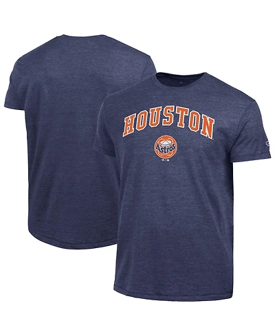 Champion Men's Navy Houston Astros Cooperstown Wordmark Lockup Tri-Blend T-Shirt