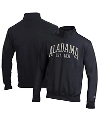 Champion Men's Black Alabama Crimson Tide Powerblend Quarter-Zip Pullover Sweatshirt