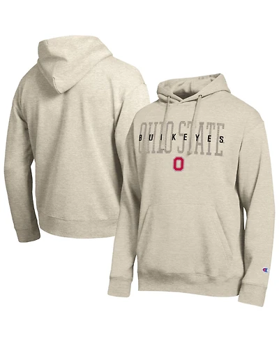 Champion Men's Oatmeal Ohio State Buckeyes All-Star Neutral Stack Hoodie