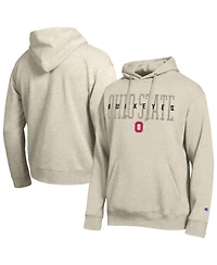 Champion Men's Oatmeal Ohio State Buckeyes All-Star Neutral Stack Hoodie