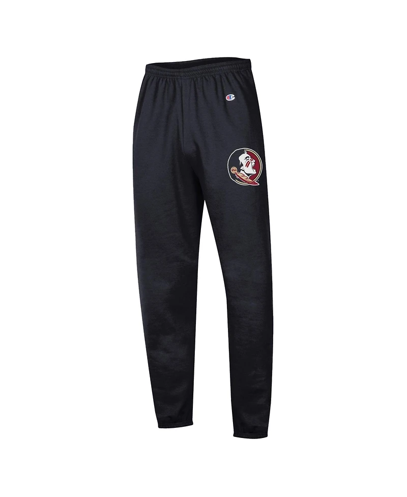 Champion Men's Black Florida State Seminoles Powerblend Banded Fleece Sweatpants