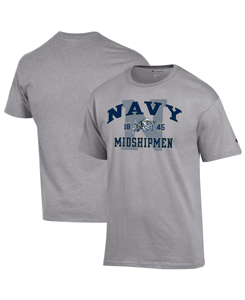 Champion Men's Heather Gray Navy Midshipmen Varsity T-Shirt