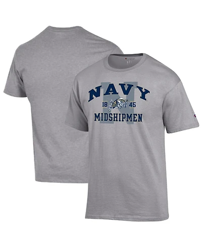 Champion Men's Heather Gray Navy Midshipmen Varsity T-Shirt